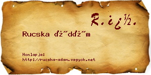 Rucska Ádám névjegykártya